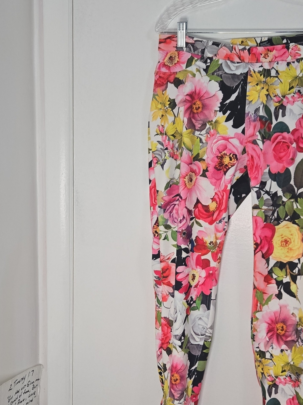 HUE Floral Leggings in Pink, Yellow and Black